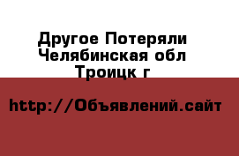 Другое Потеряли. Челябинская обл.,Троицк г.